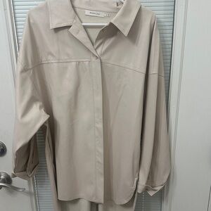 Mustard Seed Cream Leather Jacket